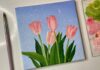 Acrylic painting tulip flowers/acrylic painting tutorial/acrylic painting for beginners tutorial