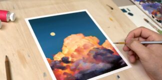 How I paint GLOWING clouds || OIL PAINTING TUTORIAL