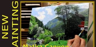 This is how I painted “Towards the Canyon, Matka” in Oils #Macedonia #oilpainting #growyourchannel