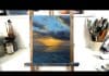 How To Paint An Ocean Sunset Oil Painting // Seascape Painting // Intermediate