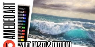 How to paint sea in soft pastels | Kate Amedeo