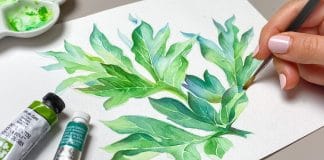 HOW TO PAINT REALISTIC GREEN LEAVES 🍃 Advanced + Beginner-Friendly Watercolor Techniques