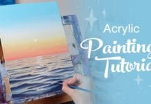 Acrylic Painting Tutorial – Ocean Sunset (Beginner to Intermediate)