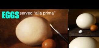 OIL PAINTING TUTORIAL FOR BEGINNERS: Painting a simple Egg (x3) ALLA PRIMA style!