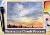Sunset Clouds Watercolor Painting Process