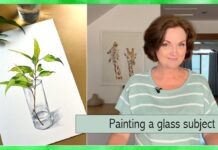 A Simple Watercolor Glass Vase Painting