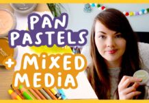 How to use pan pastels with mixed media | Tips & ideas 💛