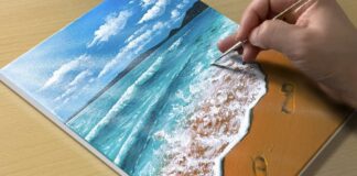 Easy Way to Paint a Beach Scene / Acrylic Painting for Beginners