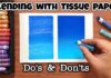 How to blend oil pastels with Tissue paper ~ Mungyo Oil Pastel blending techniques for beginners